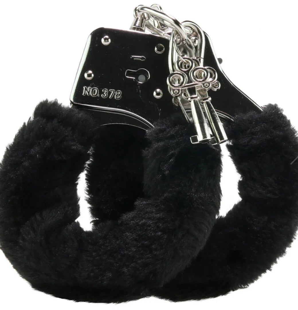 Black Furry Cuffs